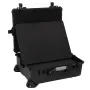 vidaXL Калъф с колела за полет, черен, 63x50x23 см, PP, снимка 4