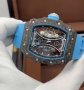 Мъжки луксозен часовник Richard Mille RM 53-01 Blue Rubber Strap Super High Quality , снимка 15
