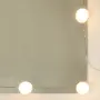 vidaXL Тоалетка с LED, бетонно сива, 86,5x35x136 см, снимка 7