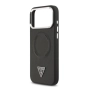 Оригинален кейс Guess Leather Triangle Metal Logo и Протектор За iPhone 17 Pro (6.3), Черен, снимка 4