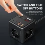 Разклонител PowerCube с USB и бутон – 3 контакта + 2 USB порта, защита от пренапрежение, 2 м кабел, снимка 4