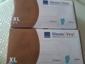 ВИНИЛОВИ ръкавици сини,еднократни, без талк - XL, снимка 2