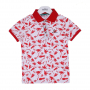 Тениска Hawai с якичка в червено, снимка 1 - Детски тениски и потници - 36342512