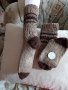 Ръчно плетени мъжки чорапи от вълна 40 размер