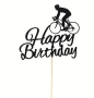 Happy Birthday Колоездач Велосипедист колело картонен топер украса декор за торта парти рожден ден , снимка 2