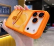 Калъф силикон МagStand Cover + Camera lens / Оранжев / за iPhone 17 6.3 Баркод : 3132513, снимка 1