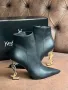 Yves Saint Laurent дамски черни боти на ток, снимка 2