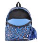 Ученическа раница My Way, Подсилен гръб, 36х15,5х45см, Синя/ леопардов принт, снимка 2