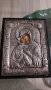 Старинна икона сребро 950. Гръцка. Богородица с Младенеца. , снимка 1 - Антикварни и старинни предмети - 44186076