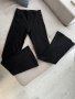 Дамски черен панталон с широк крачол тип чарлстон, S размер