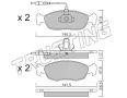Trusting 159.0 Предни накладки PEUGEOT 1.1, 1.4, 1.6, 1.8, 1.9 Д PEUGEOT 306 1993-2002 OE 4253.16, снимка 1