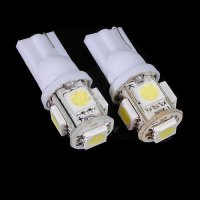 LED Диодни Крушки за Габарит и Плафон T10 W5W с 5 мощни ярки Smd диода, снимка 4 - Аксесоари и консумативи - 35995921