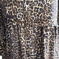 Zara S- Широка къса рокля/ туника в леопардов принт , снимка 9 - Рокли - 40134086