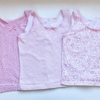 Сет от три броя, нови памучни потничета на George, снимка 1 - Детски тениски и потници - 44643054