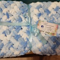 Бебешка пелена одеалце ръчно плетени Подарък за новородено , снимка 1 - Други - 41455758