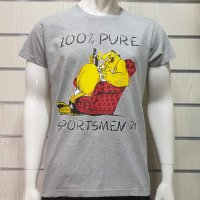 Нова мъжка тениска с трансферен печат 100% PURE SPORTSMEN, снимка 1 - Тениски - 34585133
