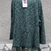 4XL Нова туника Sheego с подгъв дантела, снимка 5 - Блузи с дълъг ръкав и пуловери - 42294273