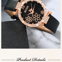 Комплект Дамски моден кварцов часовник+бижута,5 артикула в кутия, снимка 6 - Дамски - 44793967