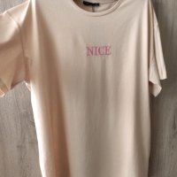 НАМАЛЕНА - Trendyol дамска oversize тениска нюд, снимка 6 - Тениски - 40956051