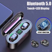 Безжични bluetooth 5.0 слушалки F9+ -5С , черни, #1000052444, снимка 4 - Безжични слушалки - 34810257