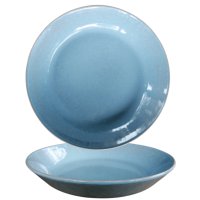 Промо пакет 6 бр. Порцеланова чиния дълбока, синя 24 см. внос Португалия, преоценка, снимка 2 - Чинии - 41363421
