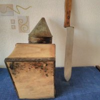 Стара пчеларска духалка 2броя и нож за рязане на мед.., снимка 2 - За пчели - 32818761