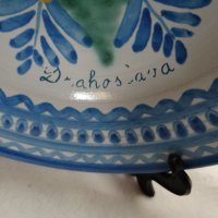 Ръчно изработена и изрисувана керамична чиния за окачване, снимка 3 - Декорация за дома - 38661790