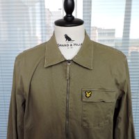 Lyle & Scott Mens Khaki Green Full Zip Lightweight Casual Jacket Size L, снимка 2 - Якета - 44339332