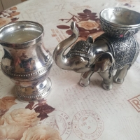 Свещник слон и бокалче, снимка 6 - Декорация за дома - 36088759