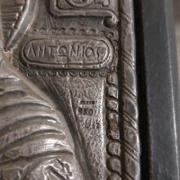 Гръцка икона сребро на Свети Антоний. Проба 950, снимка 2 - Икони - 44186053