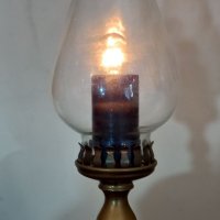 Ретро бронзова настолна лампа, снимка 7 - Настолни лампи - 35835355