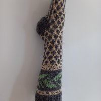 Ръчно плетени чорапи от вълна, размер 38, снимка 1 - Мъжки чорапи - 44395554