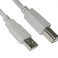 Кабел USB2.0 към USB Type B 1.5m Сив VCom SS001263 Cable USB - USB Type B M/M, снимка 1 - Кабели и адаптери - 34334191
