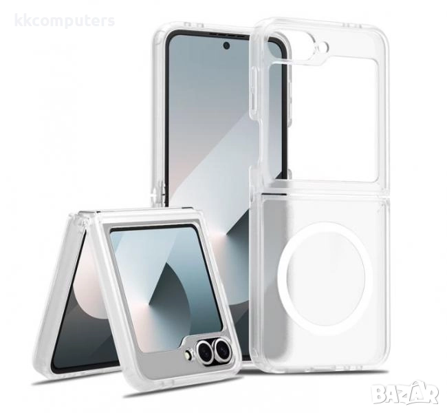 Калъф силикон мат MagSafe / Прозрачен / за Samsung Z Flip 7, снимка 1