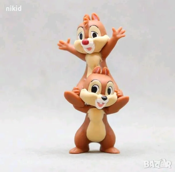 Чип и Дейл Дисни пластмасова фигурка за игра и украса торта топер декор, снимка 1