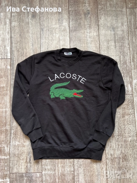 Нова черна спортна оригинлна памучна 100 % памук блуза Lacoste Лакоста  , снимка 1