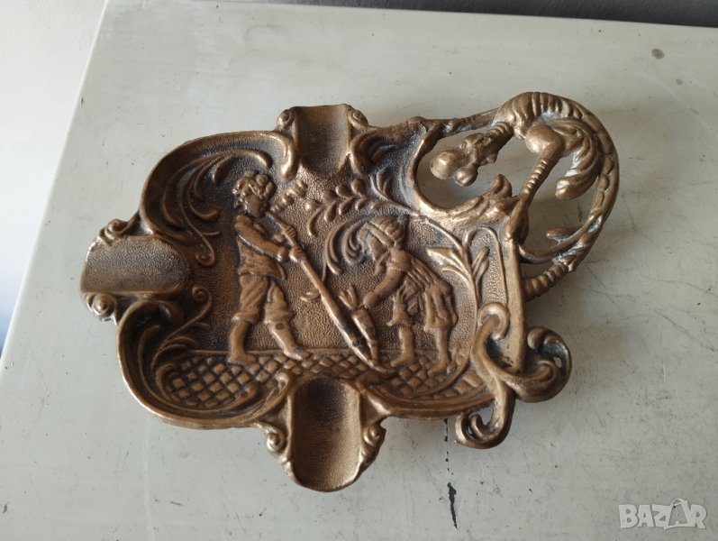 стар бронзов пепелник, снимка 1