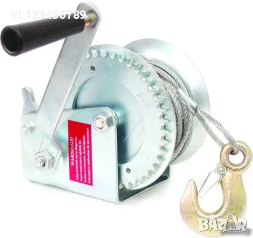 Ръчна лебедка 1200LB с 10м стоманено въже,, снимка 1