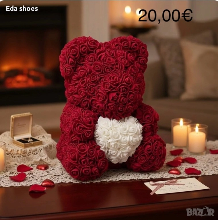 Мече от рози с подаръчна кутия !, снимка 1