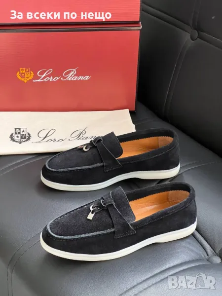 Loro Piana Дамски Черни Обувки Естествен Велур Лоро Пиана Код E239, снимка 1