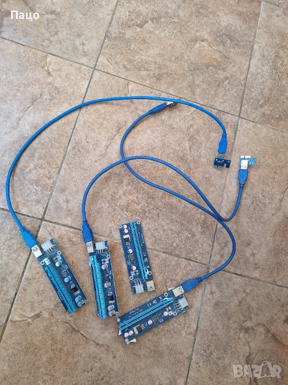PTSAYING PCI-E 1X TO 16X VER 006C  /4 Броя/, снимка 1