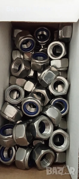 Гайка стопорна M16 – неръждаема, DIN 985 (A2),100бр. , снимка 1