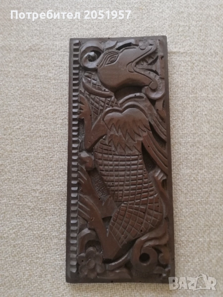 Стара картина пано- дърворезба , снимка 1