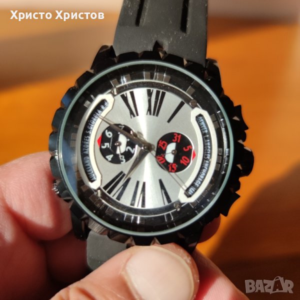 Top promo!!!Мъжки механичен луксозен часовник Roger Dubuis Excalibur 3 Time Zones Worldtimer, снимка 1