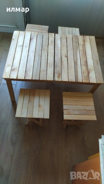 Mаса  за пикник плюс четири стола /сгъваеми/, снимка 1