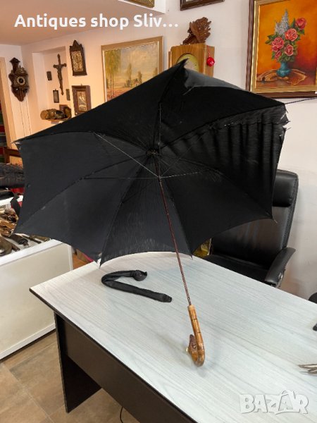 Уникален стар чадър !!! №4258, снимка 1