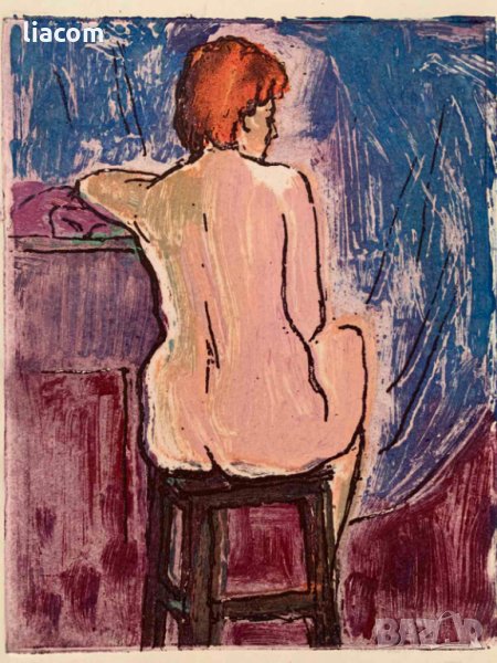 ЛЮДМИЛА ПОПТОШЕВА 2 бр. ранна работа офорт , снимка 1