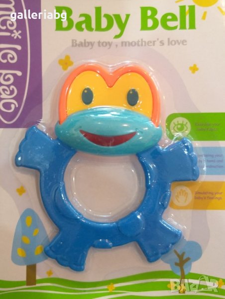 дрънкалка / гризалка за бебе – Сладко синьо животинче (3+ месеца) , снимка 1