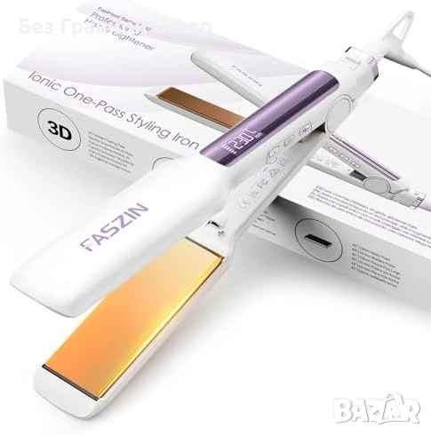 Нова Титаниева преса за изправяне с йони, 11 нива, LED дисплей Faszin 42мм , снимка 1