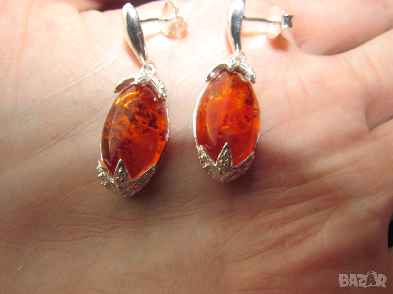 Обеци с кехлиба 6.7гр. подходящи за подарък, снимка 1